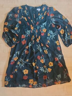 Calvin Klein Green Floral Dress